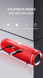 Coluna Bluetooth Portátil com Potência de Pico de 200W, Resistente à Água IPX7, para Utilização no Exterior, com Subwoofer Hi-Fi, Estéreo, Rádio FM e Entrada para Cartão TF.