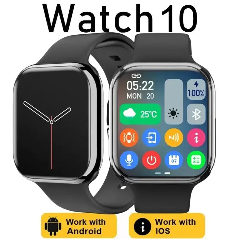 Smartwatch GPS Série 10 para Apple Watch 10 com memória, música, vídeo, chamada Bluetooth, à prova de água e NFC (IW10) para Android e iOS.