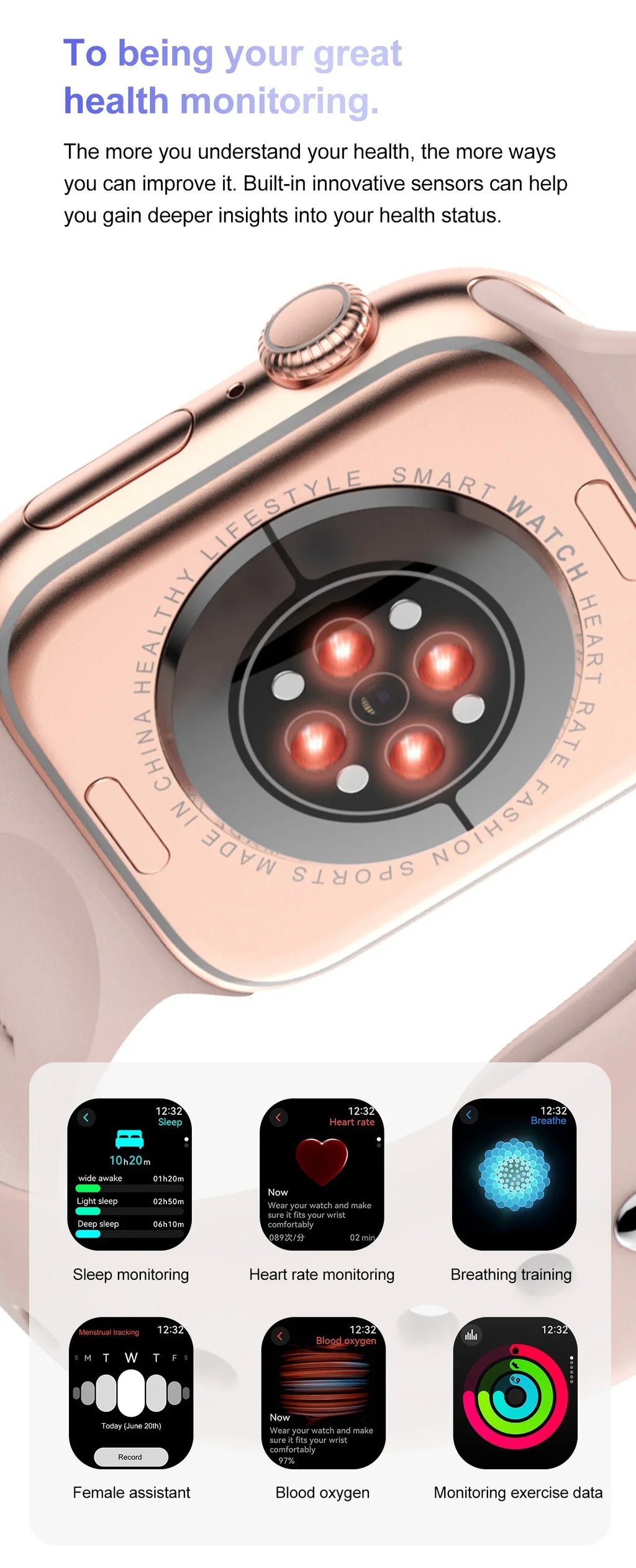 Novo Smartwatch DT Watch X Mini com Menu 3D, Vídeo, TWS, IA, Voz, Bússola, Teste de Saúde e Desporto, Música e Ecrã AMOLED de 1,85 polegadas para Mulher.