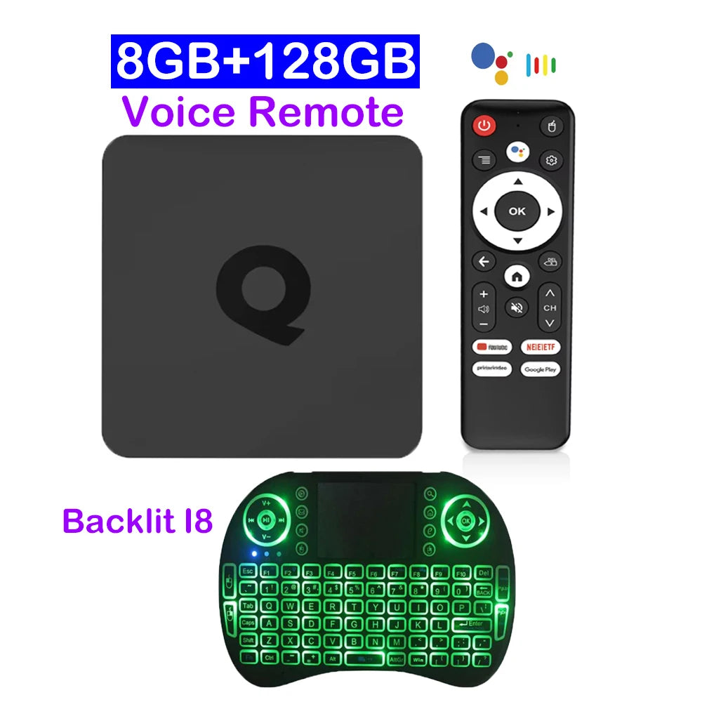 Smart TV Box Bluetooth 5.4 8K Q1 Android 14 Set Top Box Allwinner H313 Dual Wifi 5G 8GB128GB Google Voice Streaming Media Player