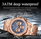 Relógio de pulso de luxo para homem, POEDAGAR, original, com data, luminoso, à prova de água, em aço inoxidável, estilo executivo e moderno, com mecanismo de quartzo.