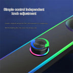 Coluna de Som Bluetooth com Som Surround 4D, Barra de Som com Fio para Computador, Colunas de Som Estéreo com Subwoofer para Portátil, PC, Home Theater e TV, Entrada Auxiliar de 3,5 mm