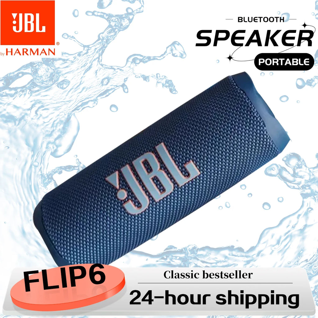 Coluna Bluetooth JBL FLIP 6 Original FLIP6 Portátil IPX7 à Prova de Água para Uso Externo com Graves Potentes e Som Estéreo, Tweeter Independente