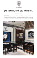 Relógio de pulso de luxo para homem, POEDAGAR, original, com data, luminoso, à prova de água, em aço inoxidável, estilo executivo e moderno, com mecanismo de quartzo.