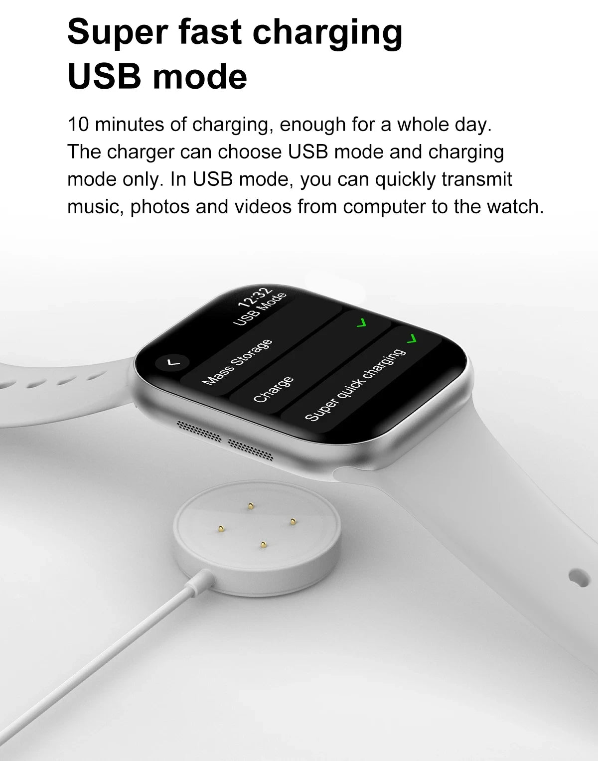 Smartwatch GPS Série 10 para Apple Watch 10 com memória, música, vídeo, chamada Bluetooth, à prova de água e NFC (IW10) para Android e iOS.