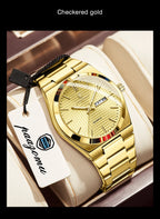 Relógio de homem de luxo original POEDAGAR, moderno, luminoso, à prova de água, com cronógrafo e data, em pele, quartzo.