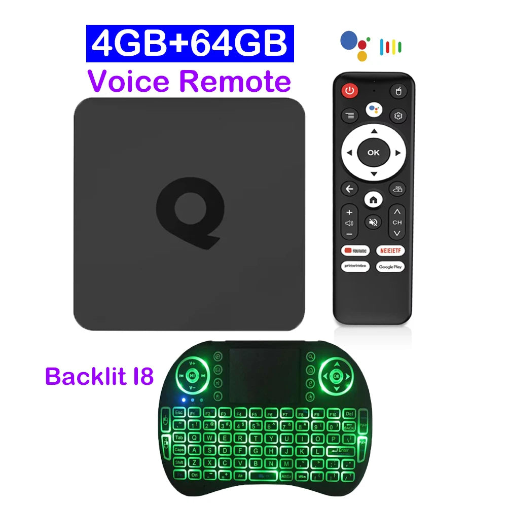 Smart TV Box Bluetooth 5.4 8K Q1 Android 14 Set Top Box Allwinner H313 Dual Wifi 5G 8GB128GB Google Voice Streaming Media Player