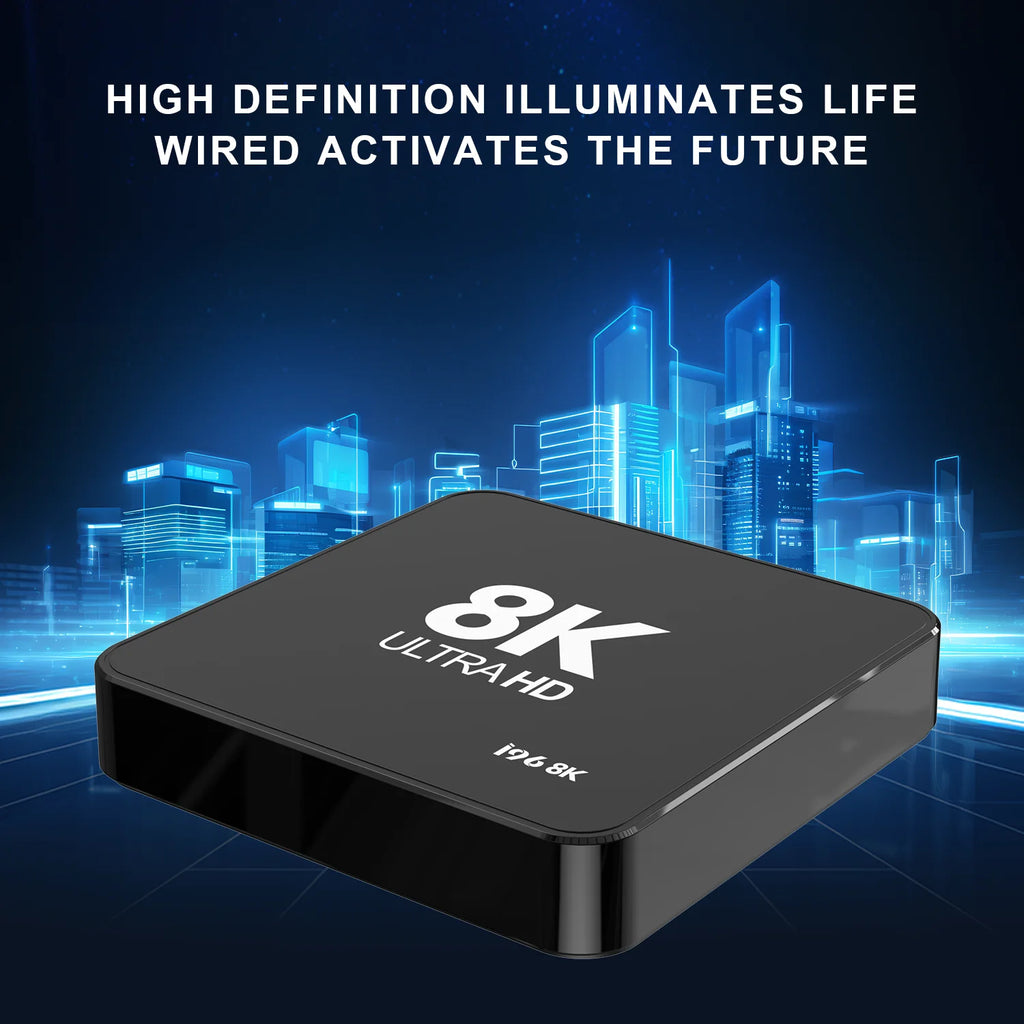 Velec Smart Android 14 8+128 TV Box 4K Streaming com Wi-Fi de Banda Dupla e Processador Quad-Core para Entretenimento Doméstico e Leitor de Media