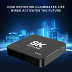 Velec Smart Android 14 8+128 TV Box 4K Streaming com Wi-Fi de Banda Dupla e Processador Quad-Core para Entretenimento Doméstico e Leitor de Media