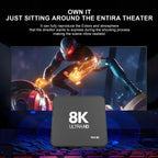 Velec Smart Android 14 8+128 TV Box 4K Streaming com Wi-Fi de Banda Dupla e Processador Quad-Core para Entretenimento Doméstico e Leitor de Media