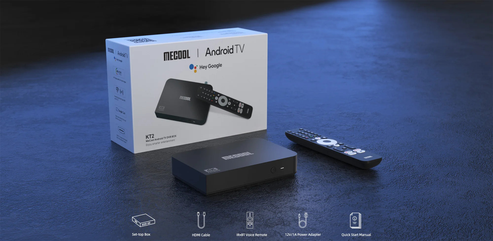 MECOOL KT2 TV Box Android 2025 DVB-T2 Smart TV ip tv tvbox Amlogic S905Y4 Netflix 4KChromecast android 12 14 Global Console