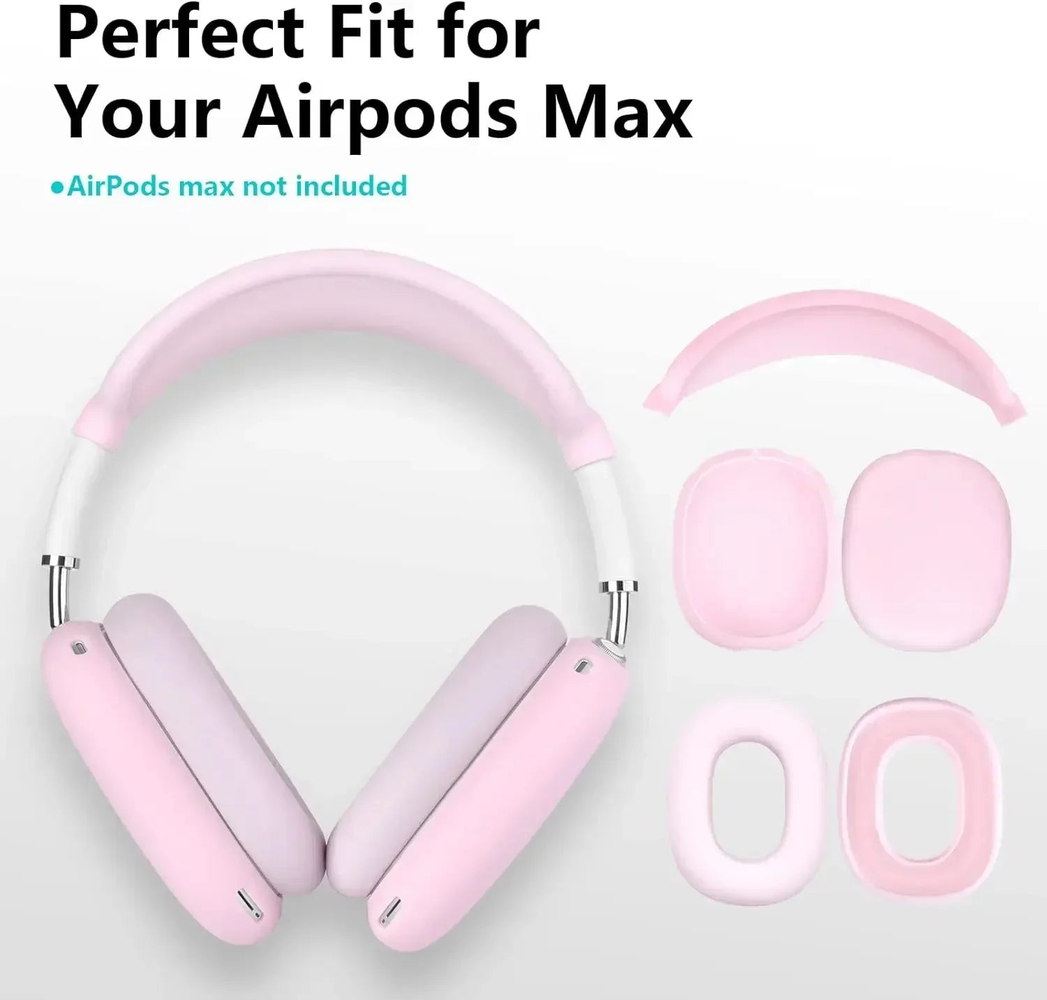 Capa de silicone para auscultadores AirPods Max, acessório para os AirPods Max da Apple.