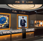 Relógio LIGE para Homem, Marca Top de Luxo, Relógio de Pulso em Pele Preta para Homem, Estilo Militar Desportivo, Resistente à Água, Quartzo.