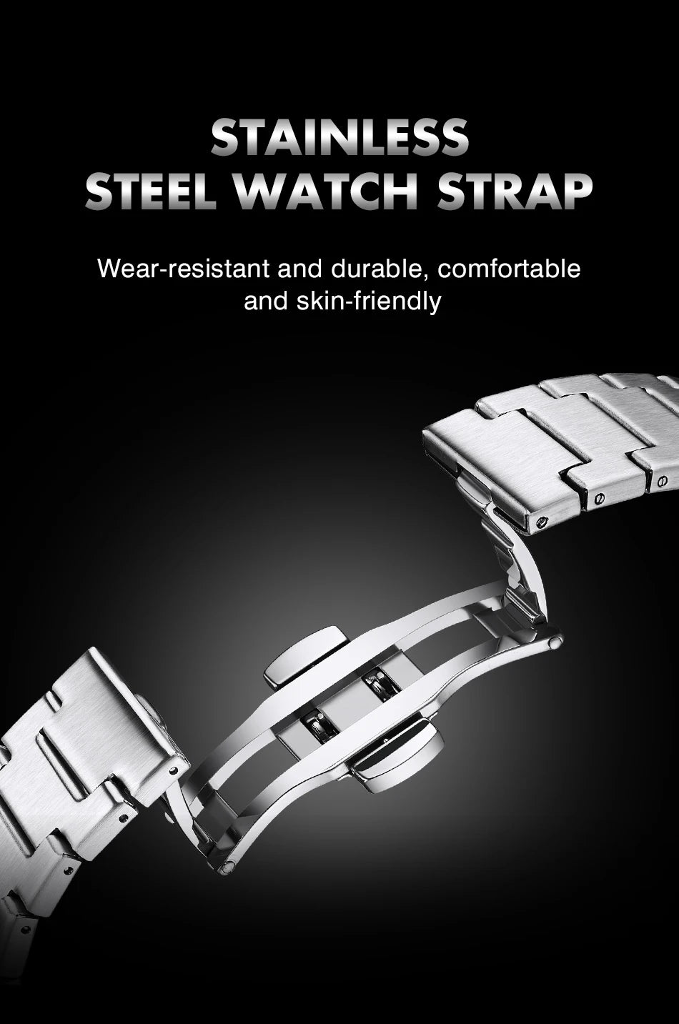 Relógio de homem de luxo original POEDAGAR, moderno, luminoso, à prova de água, com cronógrafo e data, em pele, quartzo.