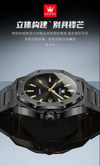 Relógio OLEVS 3613 Masculino Multifunções Cronógrafo de Pulso Original à Prova de Água Luminoso Quartzo Automático