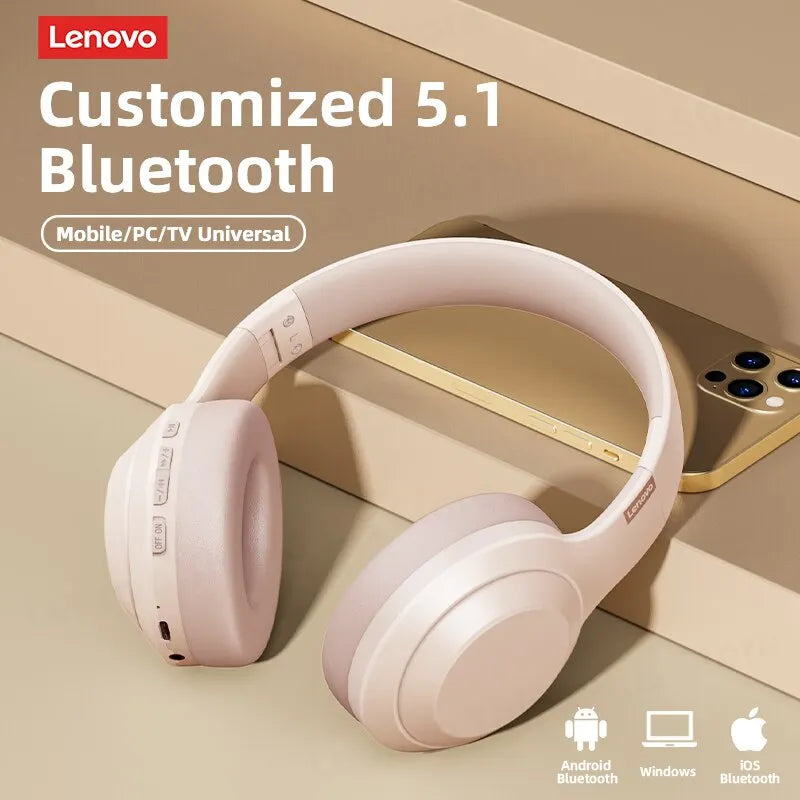 Auscultador estéreo Lenovo Thinkplus TH10 TWS com baixa latência e longa duração da bateria, ideal para jogos e música. Possui microfone integrado.