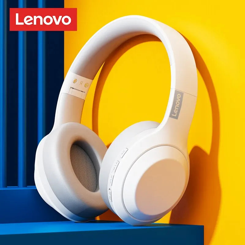 Auscultador estéreo Lenovo Thinkplus TH10 TWS com baixa latência e longa duração da bateria, ideal para jogos e música. Possui microfone integrado.