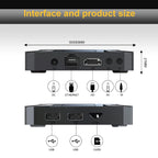 Android 14 TV Box Allwinner H313 2GB 16GB 4K Media Player com Comando Remoto por Voz ATV STB Dual-Band WiFi 2.4G 5G Smart Set Top Box