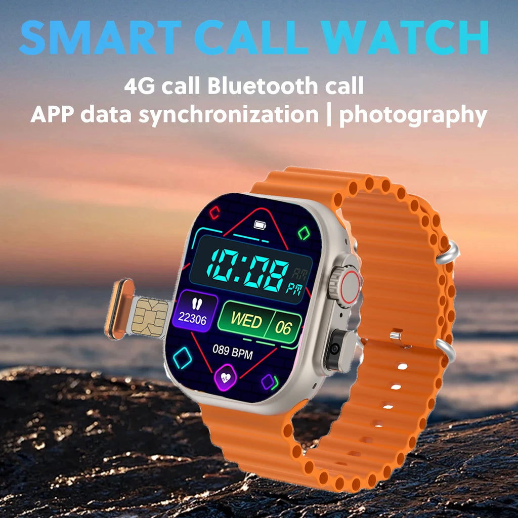 Novo Smartwatch T83 Pro 2026 4G Android 10.0 Ecrã AMOLED de 1,96 polegadas Câmara de 200 W Pixels Chamada de Vídeo GPS Rastreamento de mais de 100 Desportos Smartwatch Masculino