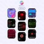 Novo Smartwatch DT Watch X Mini com Menu 3D, Vídeo, TWS, IA, Voz, Bússola, Teste de Saúde e Desporto, Música e Ecrã AMOLED de 1,85 polegadas para Mulher.