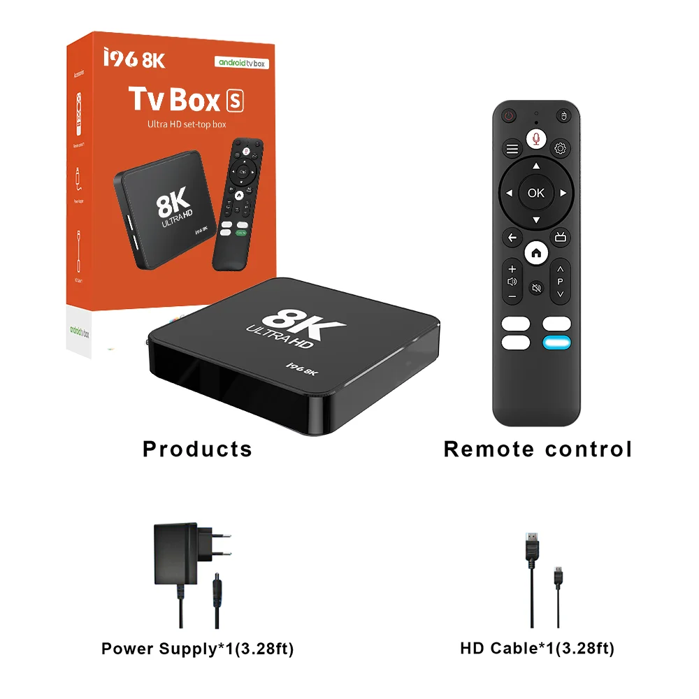 Velec Smart Android 14 8+128 TV Box 4K Streaming com Wi-Fi de Banda Dupla e Processador Quad-Core para Entretenimento Doméstico e Leitor de Media