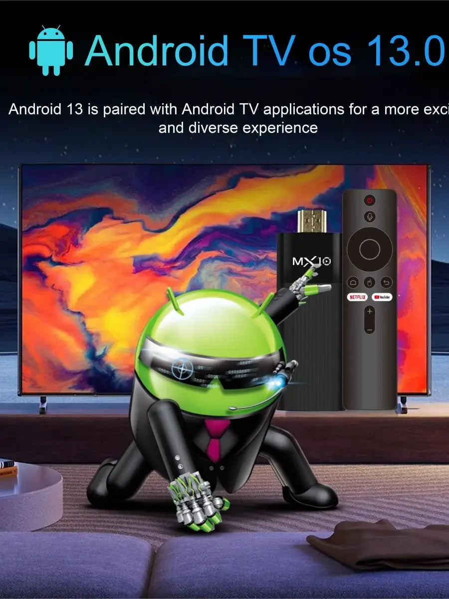 Fire TV Stick MX10-F3 4K, directamente da fábrica, Android 11, Allwinner H313, Wi-Fi 2.4G e 5G, 2GB de RAM, 16GB de armazenamento.