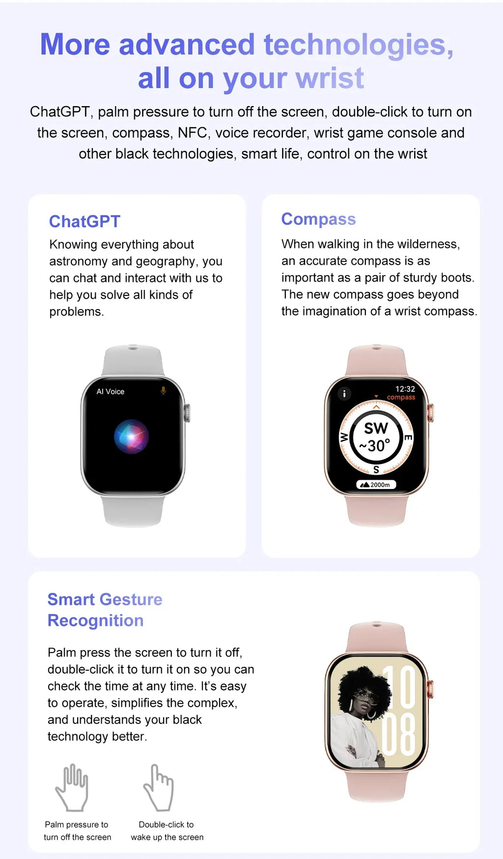 Novo Smartwatch DT Watch X Mini com Menu 3D, Vídeo, TWS, IA, Voz, Bússola, Teste de Saúde e Desporto, Música e Ecrã AMOLED de 1,85 polegadas para Mulher.