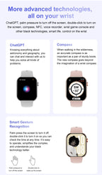 Novo Smartwatch DT Watch X Mini com Menu 3D, Vídeo, TWS, IA, Voz, Bússola, Teste de Saúde e Desporto, Música e Ecrã AMOLED de 1,85 polegadas para Mulher.