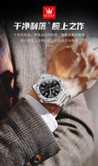 Relógio OLEVS 3613 Masculino Multifunções Cronógrafo de Pulso Original à Prova de Água Luminoso Quartzo Automático