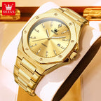 Relógio OLEVS 3613 Masculino Multifunções Cronógrafo de Pulso Original à Prova de Água Luminoso Quartzo Automático