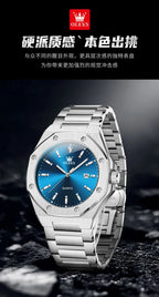 Relógio OLEVS 3613 Masculino Multifunções Cronógrafo de Pulso Original à Prova de Água Luminoso Quartzo Automático