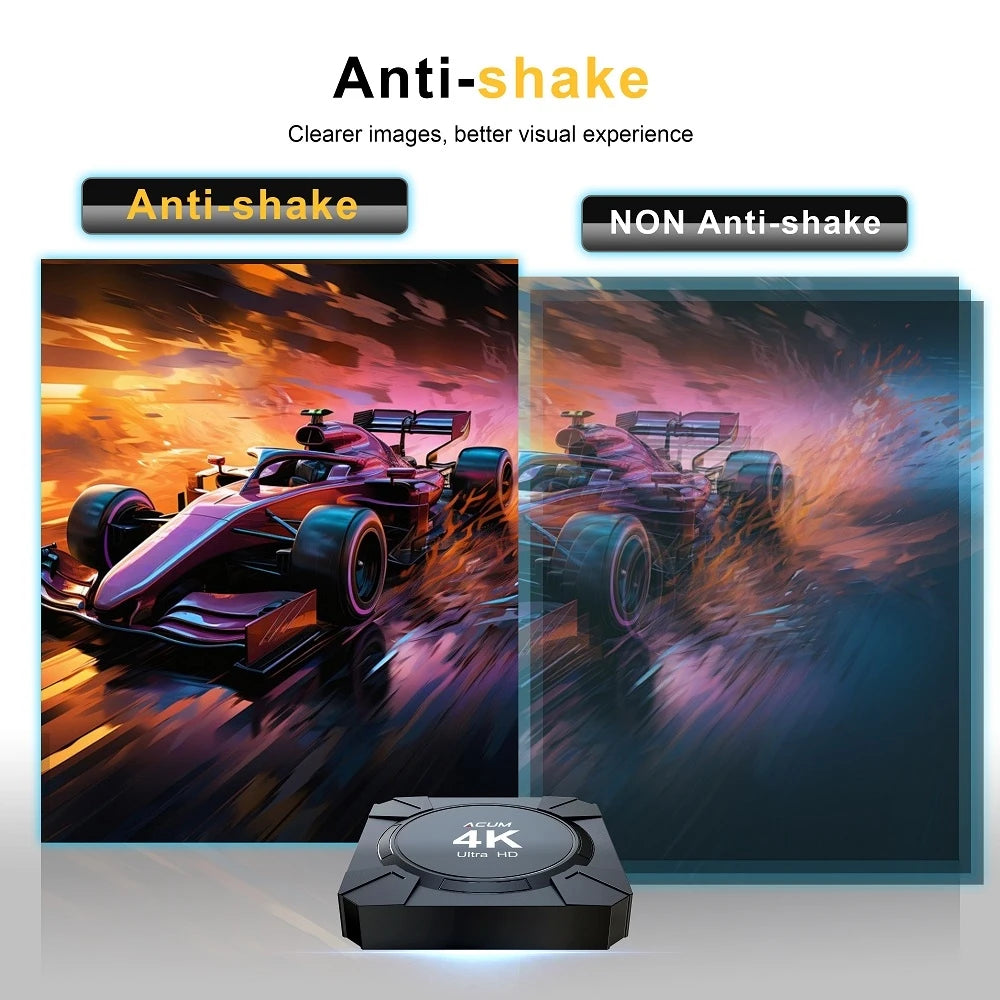 Android 14 TV Box Allwinner H313 2GB 16GB 4K Media Player com Comando Remoto por Voz ATV STB Dual-Band WiFi 2.4G 5G Smart Set Top Box