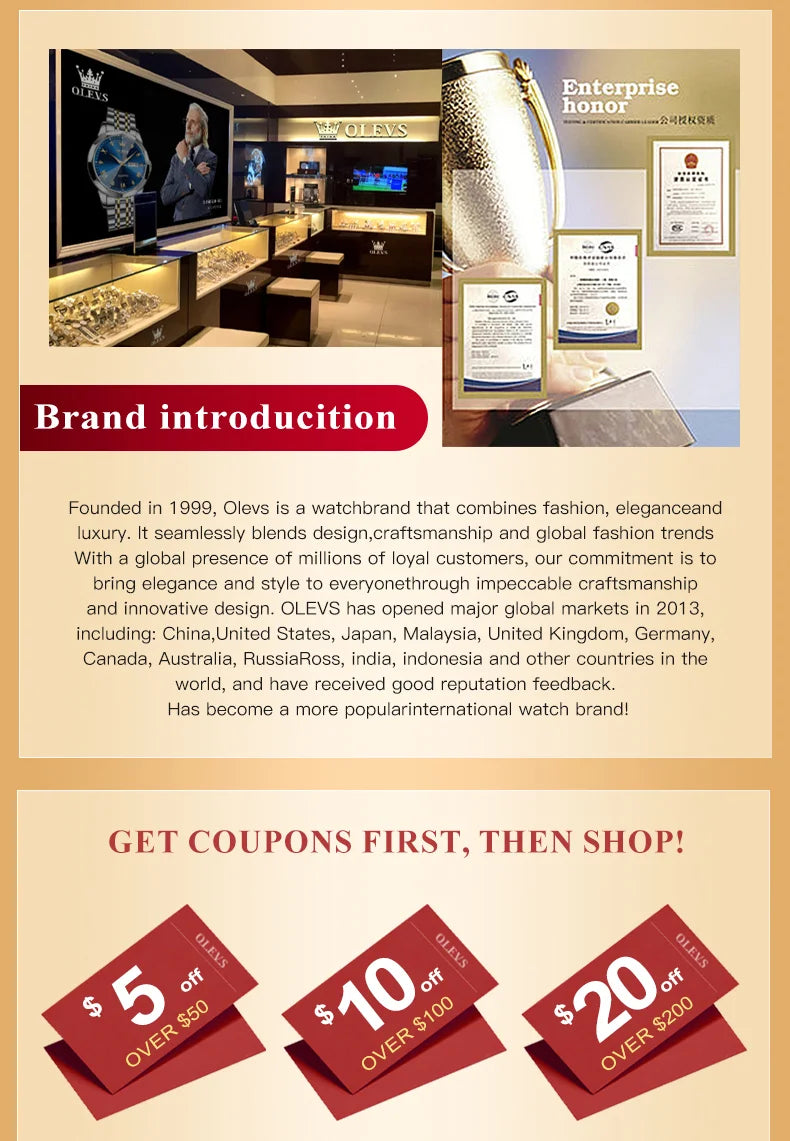 Relógio OLEVS 3613 Masculino Multifunções Cronógrafo de Pulso Original à Prova de Água Luminoso Quartzo Automático