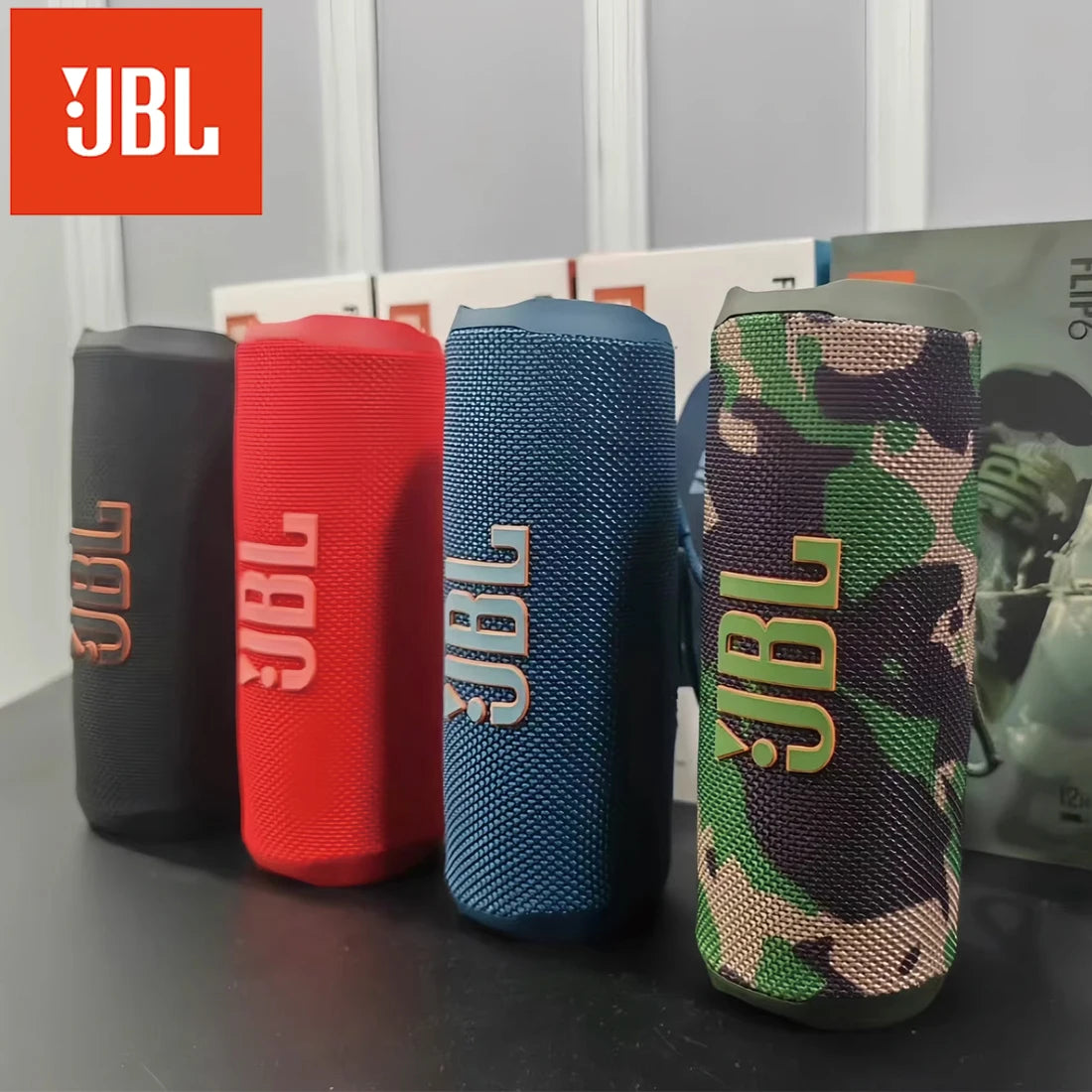 Coluna Bluetooth JBL FLIP 6 Original FLIP6 Portátil IPX7 à Prova de Água para Uso Externo com Graves Potentes e Som Estéreo, Tweeter Independente