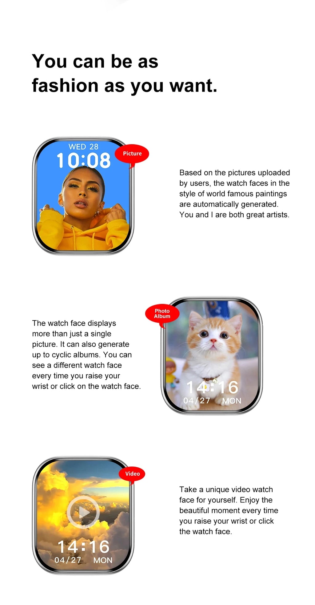 Smartwatch GPS Série 10 para Apple Watch 10 com memória, música, vídeo, chamada Bluetooth, à prova de água e NFC (IW10) para Android e iOS.