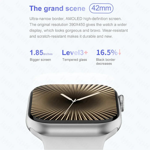 Novo Smartwatch DT Watch X Mini com Menu 3D, Vídeo, TWS, IA, Voz, Bússola, Teste de Saúde e Desporto, Música e Ecrã AMOLED de 1,85 polegadas para Mulher.