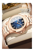 Novo relógio masculino casual de negócios em ouro rosa