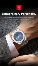 Relógio de pulso de luxo para homem, POEDAGAR, original, com data, luminoso, à prova de água, em aço inoxidável, estilo executivo e moderno, com mecanismo de quartzo.