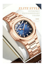 Novo relógio masculino casual de negócios em ouro rosa