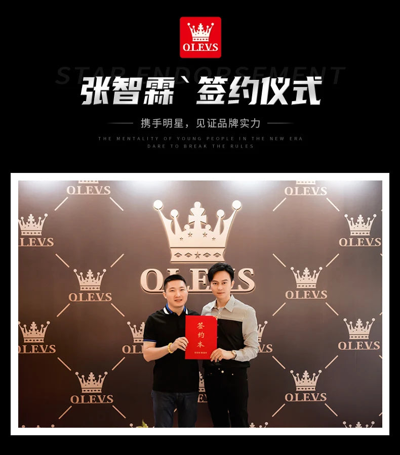 Relógio OLEVS 3613 Masculino Multifunções Cronógrafo de Pulso Original à Prova de Água Luminoso Quartzo Automático