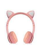 Auscultadores com tecnologia sem fios, Jerry Chip, brilhando intensamente, auscultadores sem fios com orelhas de gato